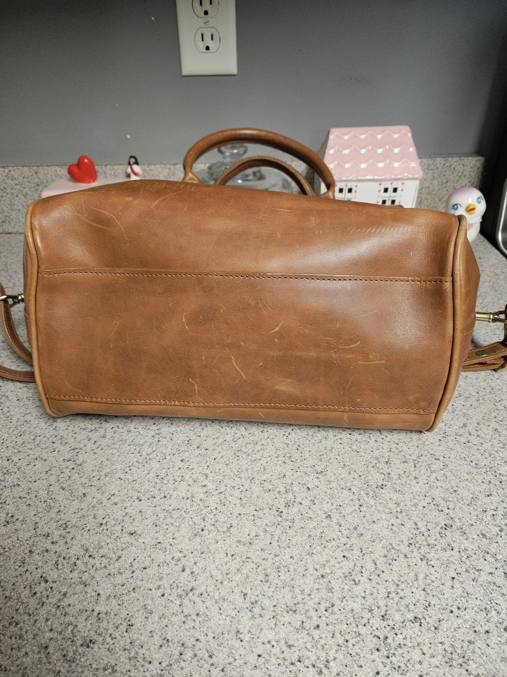 Rare J.W. Hulme Co. Full Grain Leather Satchel - Handcrafted in USA